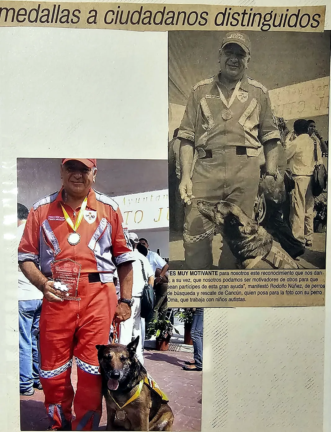 Medallas a ciudadanos distinguidos: Rodolfo con Oma.